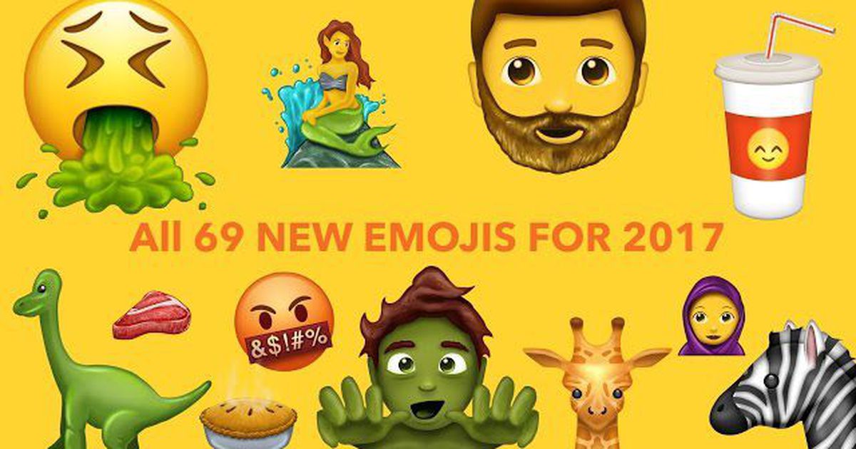 La liste définitive des 69 nouveaux emojis 2017
